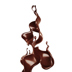 Chocolate splash. 3d illustration, 3d rendering.
