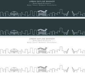 Fort Lauderdale Single Line Skyline Banner