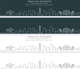 Kingston Single Line Skyline Banner
