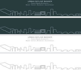Sendai Single Line Skyline Banner