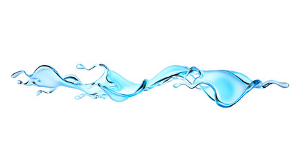 Splash of water. 3d illustration, 3d rendering.