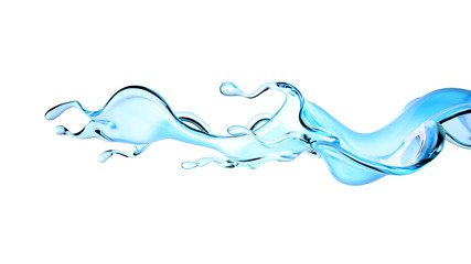 Splash of water. 3d illustration, 3d rendering.