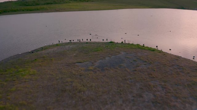 Spring Sunset at Waverley Lake - Rotherham Sheffield, South Yorkshire - Drone Footage