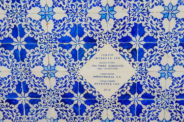 Maiolica pattern as background in portugal