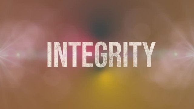 Business animation - trust honesty and integrity