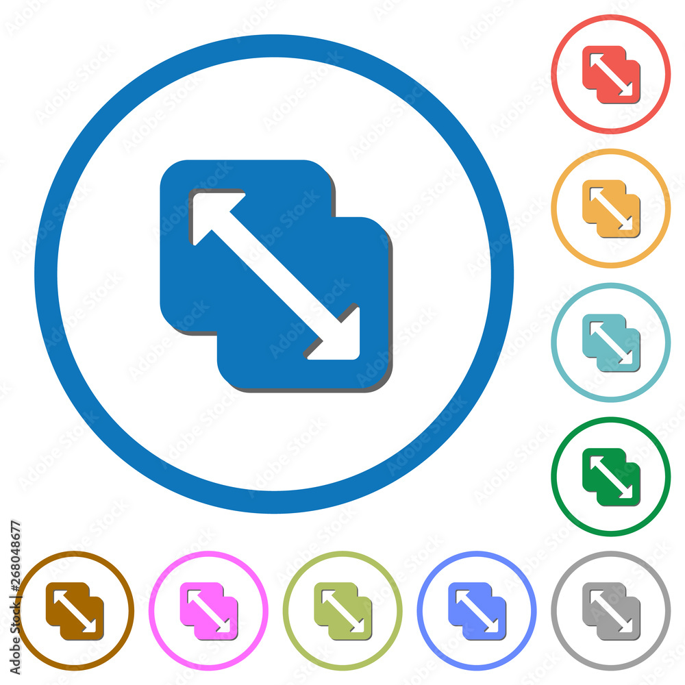 Poster merge shapes icons with shadows and outlines