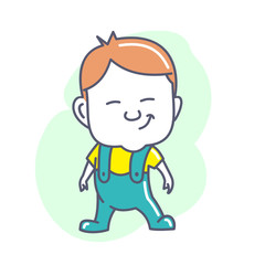 Smiling kid illustration