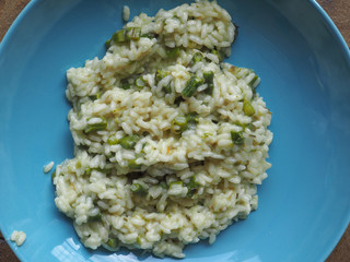 asparagus risotto (rice)