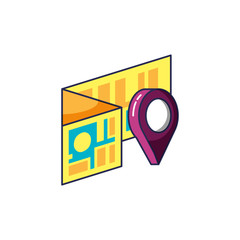 pin pointer location with map guide location