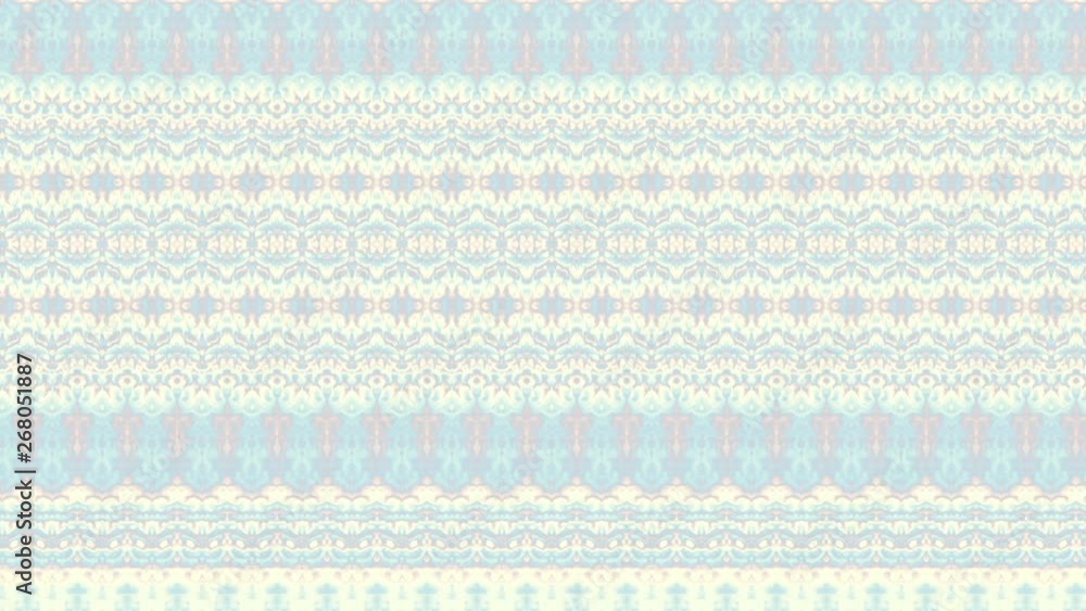 Poster Symmetric mosaic tile transforming ornament. Abstract footage in Art Nouveau style. Loop footage.