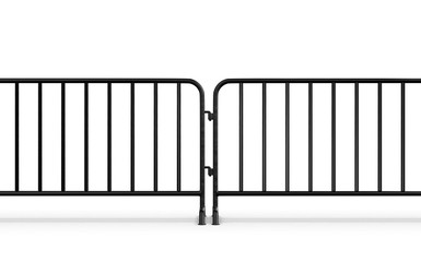 Metal Barrier isolated on White 3D Rendering