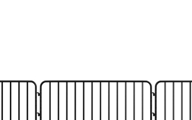 Metal Barrier isolated on White 3D Rendering