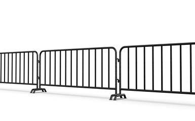 Metal Barrier isolated on White 3D Rendering
