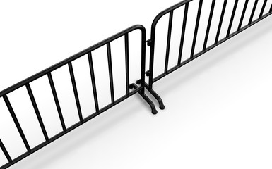 Metal Barrier isolated on White 3D Rendering