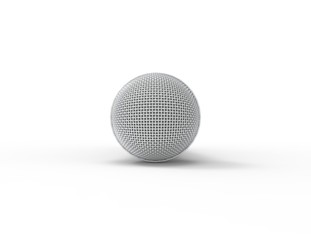 Microphone isolated on White 3D Rendering