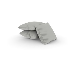 Pillow isolated on white 3D Rendering