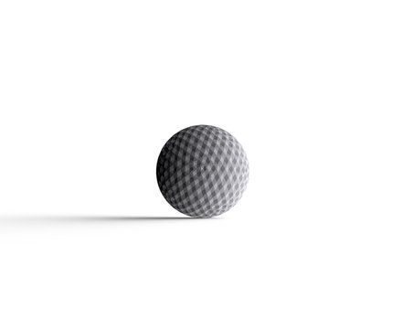 Golf ball With Shadow on white
