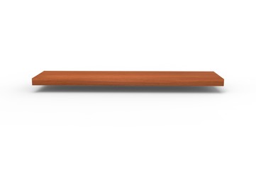 Wood Shelf on Wall 3D Rendering