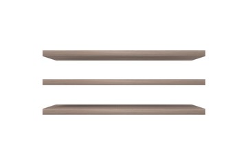 Wood Shelf on Wall 3D Rendering