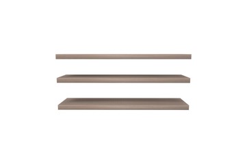 Wood Shelf on Wall 3D Rendering