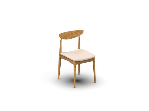 Chair on isolated white 3D Rendering