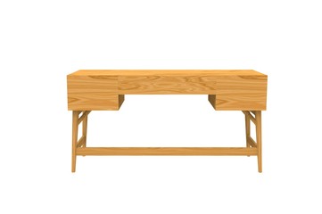 Working Table isolated on white 3D Rendering