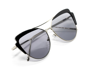 Modern fashionable sunglasses isolated on white background, Glasses.