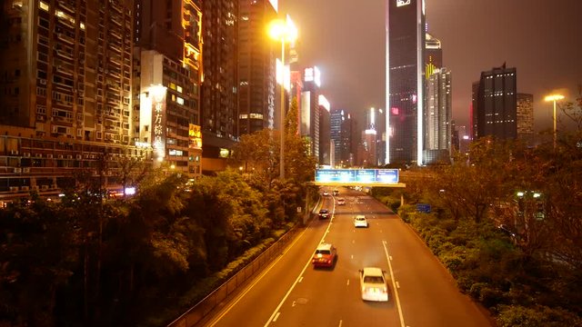 中華人民共和国、香港特別行政区/グロスター通り-Gloucester Rd/夜