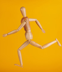 Wooden toy running