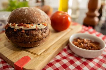 delicious homemade hamburguer