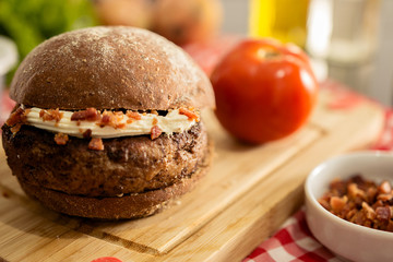 delicious handmade hamburguer