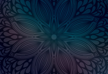 Abstract mandala graphic design and watercolor digital art painting for ancient geometric concept...