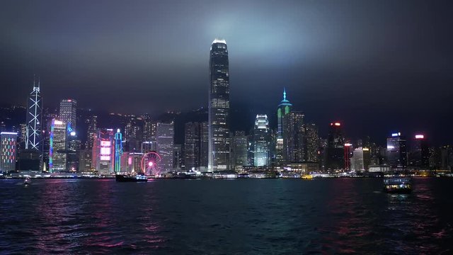 中華人民共和国、香港特別行政区/ビクトリア・ハーバー/夜景