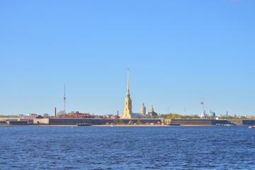 Obraz premium River Neva and Peter Paul Fortress.