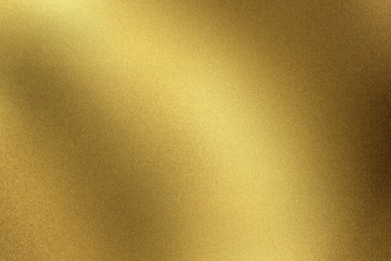 Abstract texture background, glossy gold wave metal wall