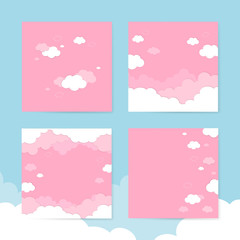 Cloudy pink sky backgrounds