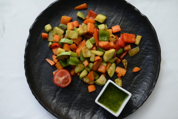 Making dinner at restaurant. Proffesional cooker