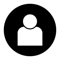 Human vector icon in black Circle
