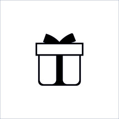 Gift Box icon on white background. Vector illustration.