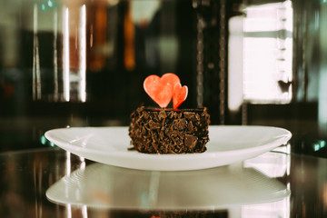 Sweet perfect dessert with chocolate.