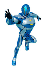 sci fi astronaut cartoon in a white background