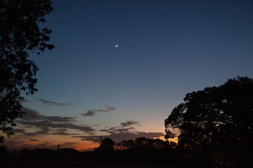 夕暮れとシルエット