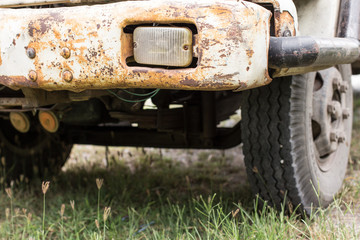 Old and rusted trucks