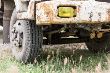 Fototapeta na wymiar Old and rusted trucks