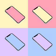 Empty smartphone screen set