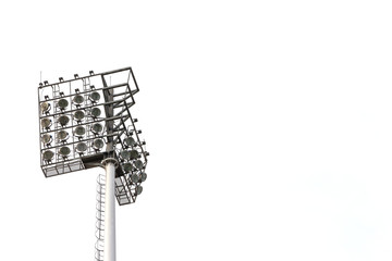 Spotlight on lighting tower of stadium
