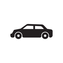 Car monochrome icon. black car icon vector