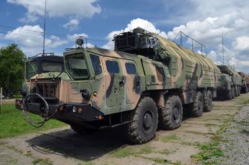 Starting and command vehicles of medium-range missile systems of Soviet Strategic Nuclear Forces. 