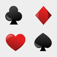 rummy cards game symbol vector illustration