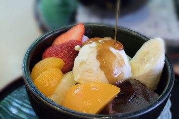 和風スイーツ　クリームあんみつ